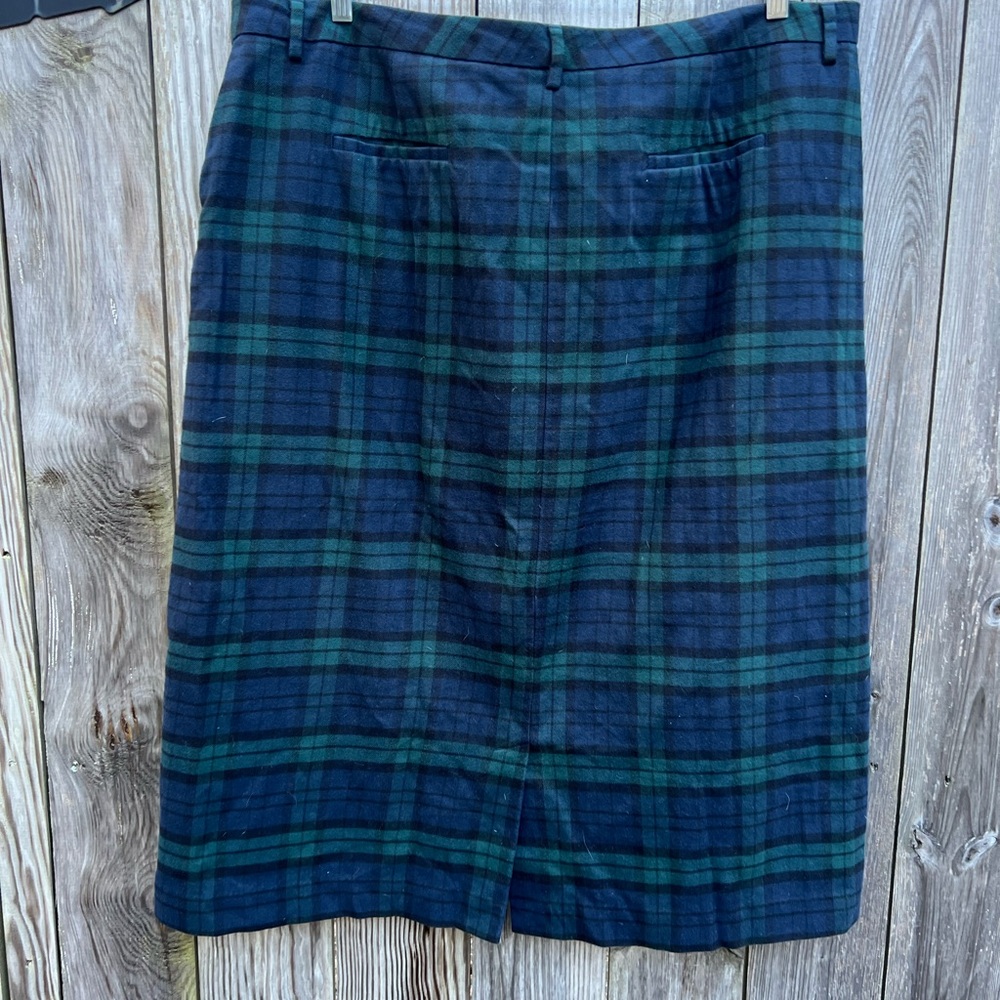 LL BEAN Tartan Black Watch Plaid Skirt Women’s 22W - Picture 8 of 12
